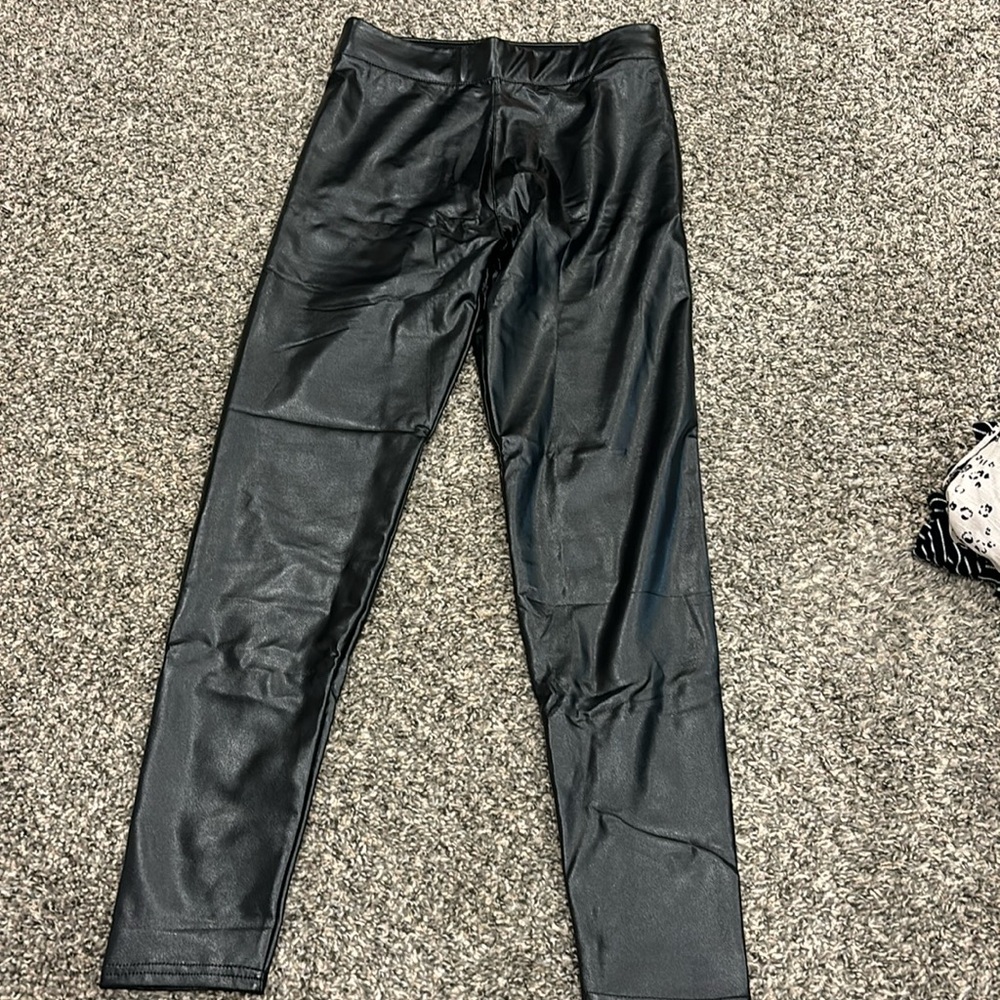 Black Leathered Leggings
